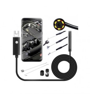 Camera endoscop USB-C 5.5mm impermeabila 5m cu LED reglabil