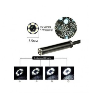 Camera endoscop USB-C 5.5mm impermeabila 5m cu LED reglabil