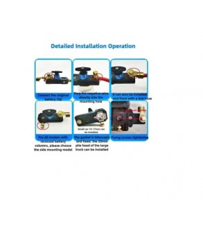 Comutator intrerupator baterie auto 12V 24V montaj pe borna ABS cupru Cod: IN0384