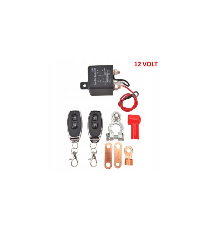Comutator deconectare baterie auto cu telecomanda 12V 200A antifurt Cod: IN0353