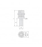 Prezon janta auto M14x1.5 58mm MW R14 con rotund cheie HEX19 Cod: B657