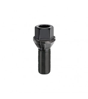 Prezon janta auto M14x1.25 27mm con drept negru cheie HEX17 Cod: B185