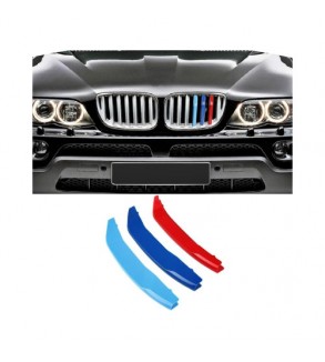 Set ornamente dungi grila fata auto compatibile BMW X5 E53 1999-2006 pentru grila cu 7 bare  Cod: CT-GS-091 TIP B