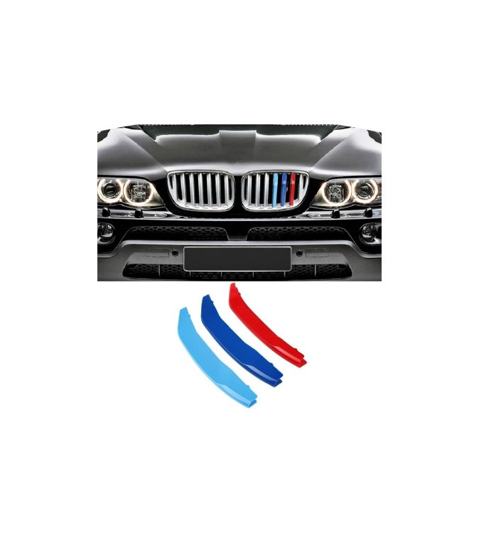 Set ornamente dungi grila fata auto compatibile BMW X5 E53 1999-2006 pentru grila cu 7 bare  Cod: CT-GS-091 TIP B