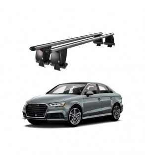 Bare transversale portbagaj auto aluminiu compatibile plafon neted Audi A3 8V 2013-> argintii sau negre  Cod: CB200101 Kit-103