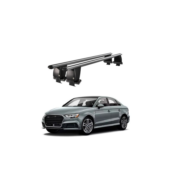 Bare transversale portbagaj auto aluminiu compatibile plafon neted Audi A3 8V 2013-> argintii sau negre  Cod: CB200101 Kit-103