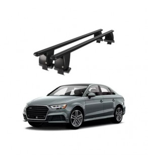 Bare transversale portbagaj auto aluminiu compatibile plafon neted Audi A3 8V 2013-> argintii sau negre  Cod: CB200101 Kit-103