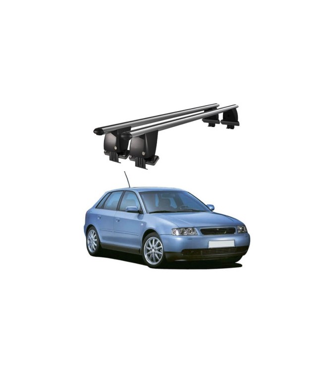 Bare transversale portbagaj auto aluminiu compatibile plafon neted Audi A3 8L 1996-2003 argintii sau negre Cod: CB200101 Kit-101