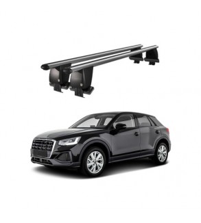 Bare transversale portbagaj auto aluminiu compatibile plafon neted Audi Q2 GA 2016-> argintii sau negre Cod: CB200101 Kit-104