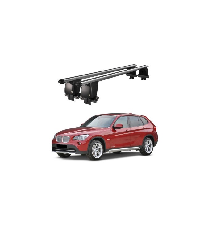 Bare transversale portbagaj auto aluminiu compatibile plafon neted BMW X1 E84 2009-2012 argintii sau negre Cod: CB200101 Kit-103