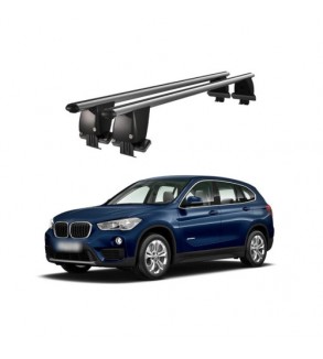 Bare transversale portbagaj auto aluminiu compatibile plafon neted BMW X1 F48 2015-2019 argintii sau negre Cod: CB200101 Kit-102