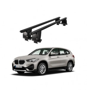 Bare transversale portbagaj auto aluminiu compatibile plafon neted BMW X1 F48 2019-> argintii sau negre Cod: CB200101 Kit-101