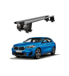 Bare transversale portbagaj auto aluminiu compatibile plafon neted BMW X2 F39 2018-> argintii sau negre Cod: CB200101 Kit-101