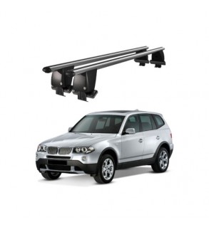 Bare transversale portbagaj auto aluminiu compatibile plafon neted BMW X3 E83 2004-2010 argintii sau negre Cod: CB200101 Kit-103