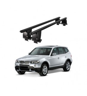 Bare transversale portbagaj auto aluminiu compatibile plafon neted BMW X3 E83 2004-2010 argintii sau negre Cod: CB200101 Kit-103