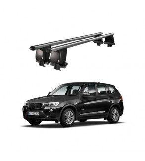 Bare transversale portbagaj auto aluminiu compatibile plafon neted BMW X3 F25 2010-2017 argintii sau negre Cod: CB200101 Kit-102