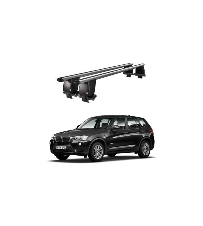 Bare transversale portbagaj auto aluminiu compatibile plafon neted BMW X3 F25 2010-2017 argintii sau negre Cod: CB200101 Kit-102