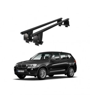 Bare transversale portbagaj auto aluminiu compatibile plafon neted BMW X3 F25 2010-2017 argintii sau negre Cod: CB200101 Kit-102