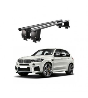 Bare transversale portbagaj auto aluminiu compatibile plafon neted BMW X5 F15 2013-2018 argintii sau negre Cod: CB200101 Kit-101
