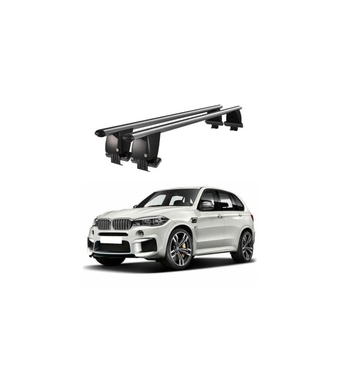 Bare transversale portbagaj auto aluminiu compatibile plafon neted BMW X5 F15 2013-2018 argintii sau negre Cod: CB200101 Kit-101