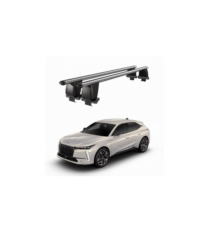 Bare transversale portbagaj auto aluminiu compatibile plafon neted DS 4 Mk2 2021-> argintii sau negre Cod: CB200101 Kit-105