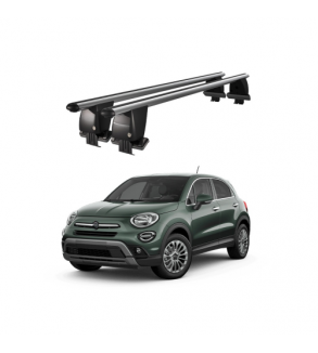 Bare transversale portbagaj auto aluminiu compatibile plafon neted Fiat 500X 2015-> argintii sau negre Cod: CB200101 Kit-102