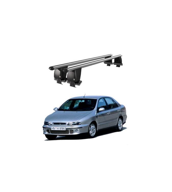 Bare transversale portbagaj auto aluminiu compatibile plafon neted Fiat Marea 1996-2003 argintii sau negre Cod: CB200101 Kit-102