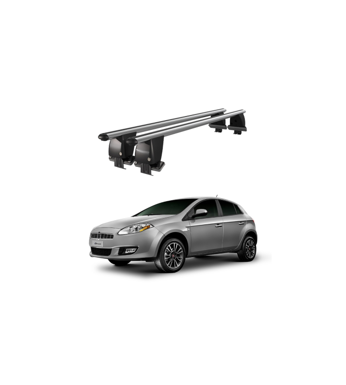 Bare transversale portbagaj auto aluminiu compatibile plafon neted Fiat Bravo 2007-2014 argintii sau negre Cod: CB200101 Kit-103
