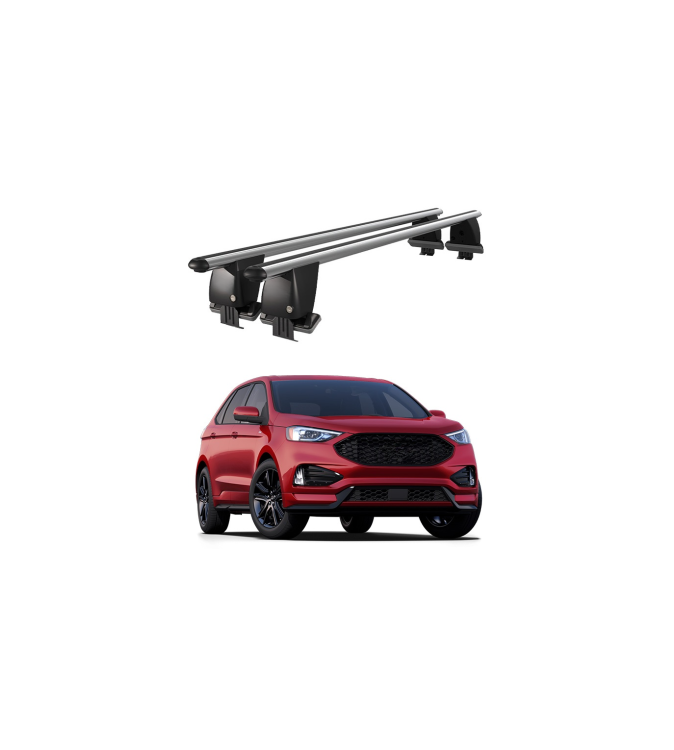 Bare transversale portbagaj auto aluminiu compatibile plafon neted Ford Edge 2016-> argintii sau negre Cod: CB200101 Kit-102