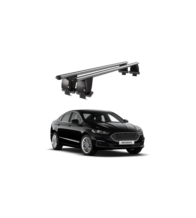 Bare transversale portbagaj auto aluminiu compatibile plafon neted Ford Mondeo 2014-> argintii sau negre Cod: CB200101 Kit-101