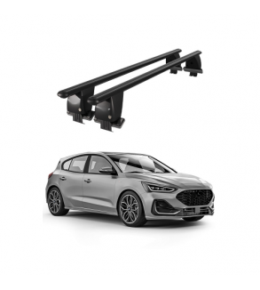 Bare transversale portbagaj auto aluminiu compatibile plafon neted Ford Focus IV 2018-> argintii sau negre Cod: CB200101 Kit-105