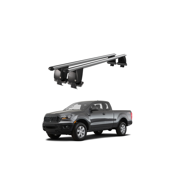 Bare transversale portbagaj auto aluminiu compatibile plafon neted Ford Ranger 2011-> argintii sau negre Cod: CB200101 Kit-108