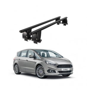 Bare transversale portbagaj auto aluminiu compatibile plafon neted Ford S-Max II 2015-> argintii sau negre Cod: CB200101 Kit-108