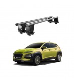 Bare transversale portbagaj auto aluminiu compatibile plafon neted Hyundai Kona 2017-> argintii sau negre Cod: CB200101 Kit-108