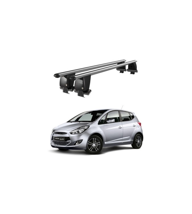 Bare transversale portbagaj auto aluminiu compatibile plafon neted Hyundai ix20 2010-> argintii sau negre Cod: CB200101 Kit-108