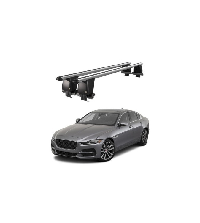 Bare transversale portbagaj auto aluminiu compatibile plafon neted Jaguar XE 2015-> argintii sau negre Cod: CB200101 Kit-101