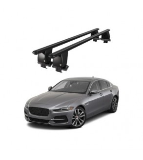Bare transversale portbagaj auto aluminiu compatibile plafon neted Jaguar XE 2015-> argintii sau negre Cod: CB200101 Kit-101