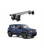 Bare transversale portbagaj auto aluminiu compatibile plafon neted Jeep Renegade 2014-> argintii sau negre Cod: CB200101 Kit-101