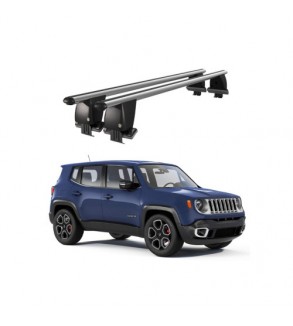 Bare transversale portbagaj auto aluminiu compatibile plafon neted Jeep Renegade 2014-> argintii sau negre Cod: CB200101 Kit-101