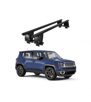 Bare transversale portbagaj auto aluminiu compatibile plafon neted Jeep Renegade 2014-> argintii sau negre Cod: CB200101 Kit-101