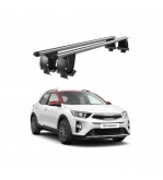 Bare transversale portbagaj auto aluminiu compatibile plafon neted Kia Stonic 2017-> argintii sau negre Cod: CB200101 Kit-101