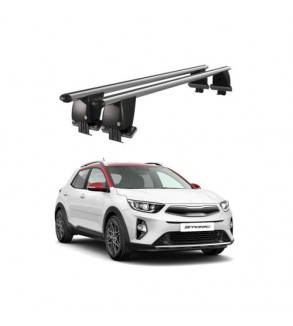 Bare transversale portbagaj auto aluminiu compatibile plafon neted Kia Stonic 2017-> argintii sau negre Cod: CB200101 Kit-101