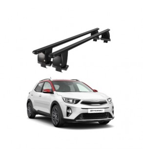 Bare transversale portbagaj auto aluminiu compatibile plafon neted Kia Stonic 2017-> argintii sau negre Cod: CB200101 Kit-101