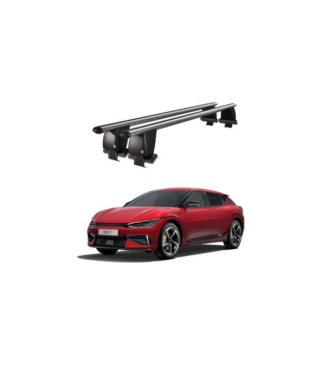 Bare transversale portbagaj auto aluminiu compatibile plafon neted Kia EV6 2021-> argintii sau negre Cod: CB200101 Kit-103