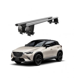 Bare transversale portbagaj auto aluminiu compatibile plafon neted Mazda CX-3 2015-> argintii sau negre Cod: CB200101 Kit-102