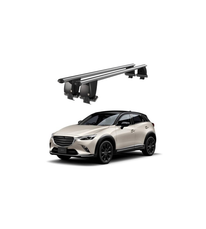 Bare transversale portbagaj auto aluminiu compatibile plafon neted Mazda CX-3 2015-> argintii sau negre Cod: CB200101 Kit-102