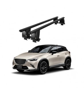 Bare transversale portbagaj auto aluminiu compatibile plafon neted Mazda CX-3 2015-> argintii sau negre Cod: CB200101 Kit-102