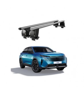 Bare transversale portbagaj auto aluminiu compatibile plafon neted Peugeot 3008 2021-> argintii sau negre Cod: CB200101 Kit-107