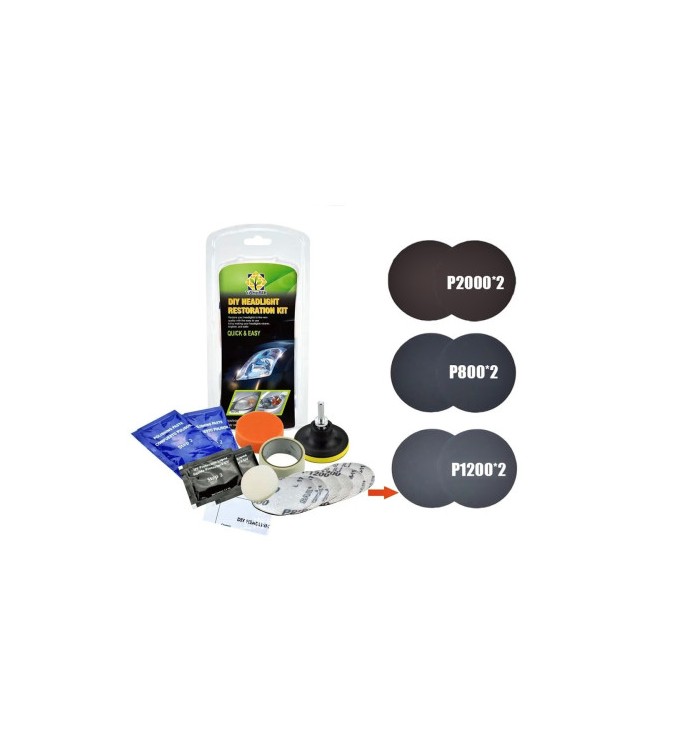 Kit restaurare faruri auto pentru polish si reconditionare lentile Cod: 13937