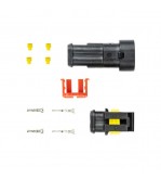Set 2 mufe conector 2 pini mama-tata 12V 24V IP67 Cod: 03518